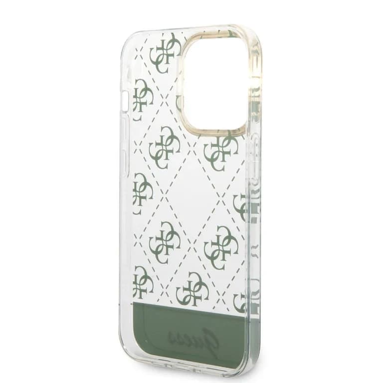 Guess iPhone 14 Pro Hardcase Achtercover - 4G Patroonscript