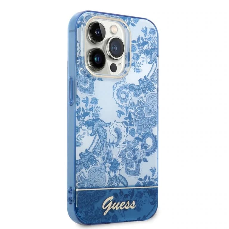 Guess iPhone 14 Pro Hardcase Backcover - Porselein Collectie