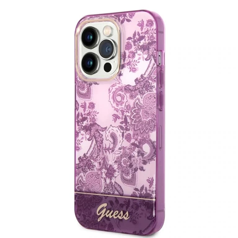 Guess iPhone 14 Pro Hardcase Backcover - Porselein Collectie