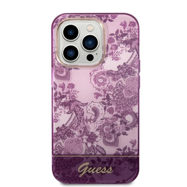Guess iPhone 14 Pro Hardcase Backcover - Porselein Collectie