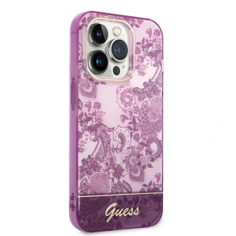 Guess iPhone 14 Pro Hardcase Backcover - Porselein Collectie