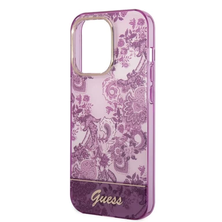 Guess iPhone 14 Pro Hardcase Backcover - Porselein Collectie