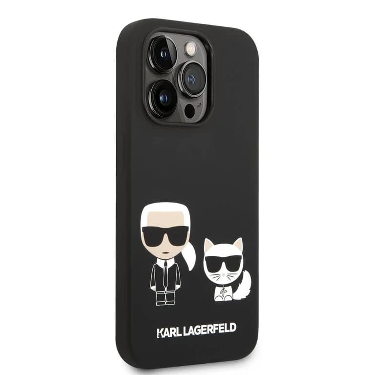 Karl Lagerfeld iPhone 14 Pro Achtercover case - Zwart