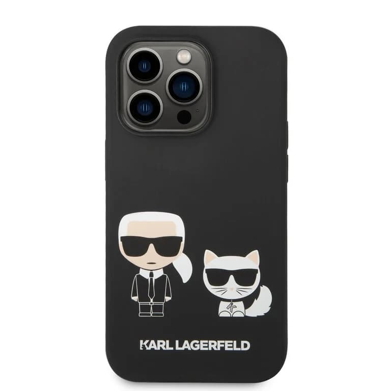 Karl Lagerfeld iPhone 14 Pro Achtercover case - Zwart