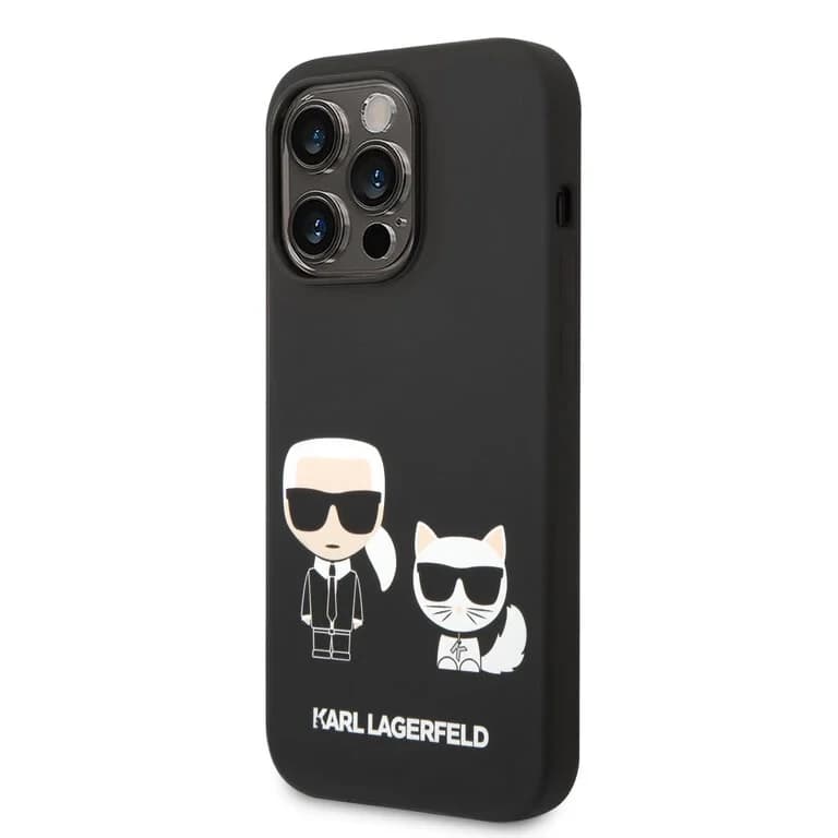 Karl Lagerfeld iPhone 14 Pro Achtercover case - Zwart