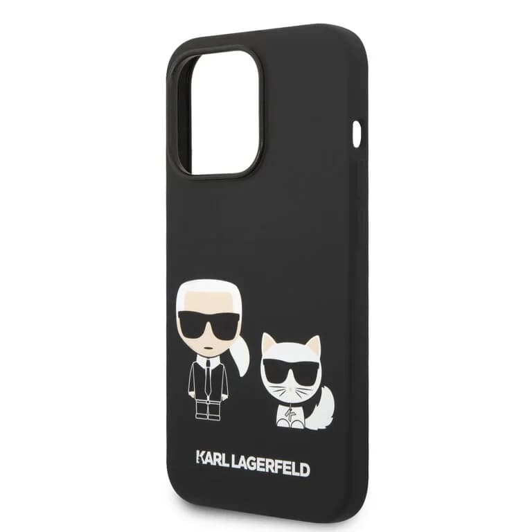Karl Lagerfeld iPhone 14 Pro Achtercover case - Zwart