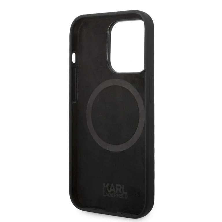 Karl Lagerfeld iPhone 14 Pro Hardcase Achtercover - Karl's Head - Magsafe Compatibel