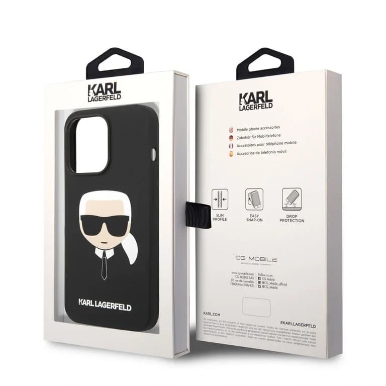 Karl Lagerfeld iPhone 14 Pro Hardcase Achtercover - Karl's Head - Magsafe Compatibel