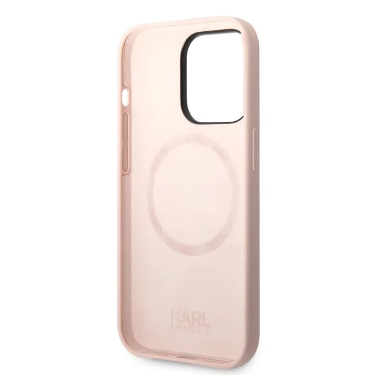 Karl Lagerfeld iPhone 14 Pro Achtercover Case - Roze