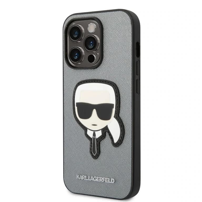 Karl Lagerfeld iPhone 14 Pro Back Cover - Zilver