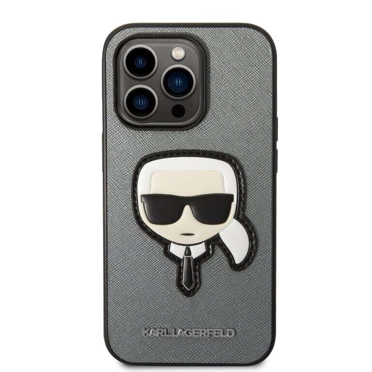 Karl Lagerfeld iPhone 14 Pro Back Cover - Zilver