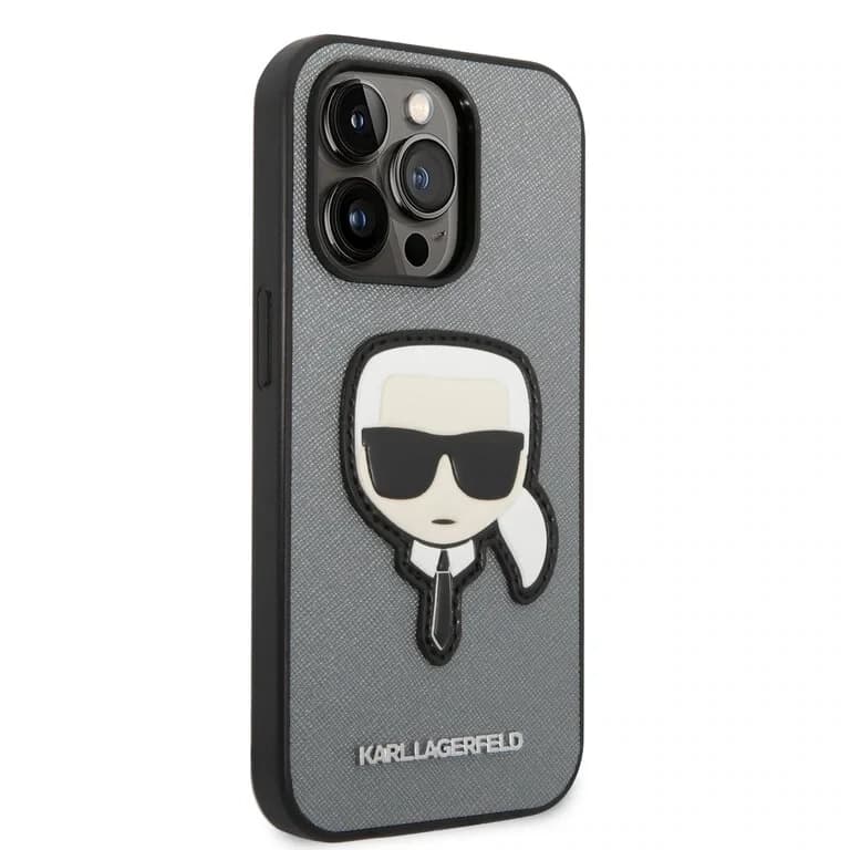 Karl Lagerfeld iPhone 14 Pro Back Cover - Zilver