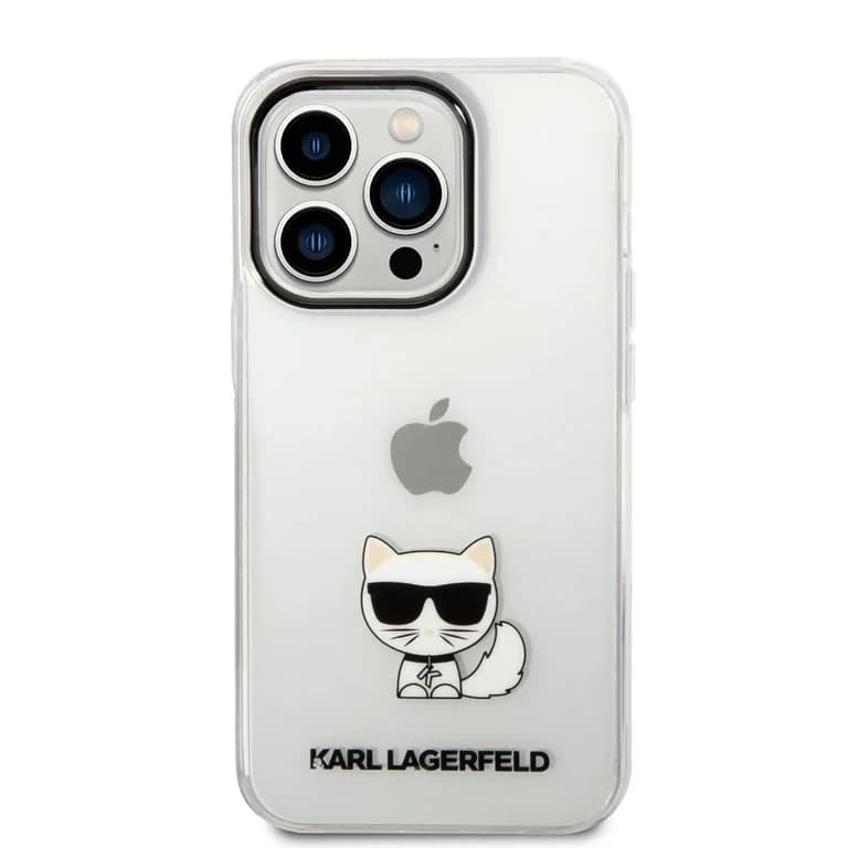 Karl Lagerfeld iPhone 14 Pro TPU Backcover | Choupette - Transparent | Stylish Protection