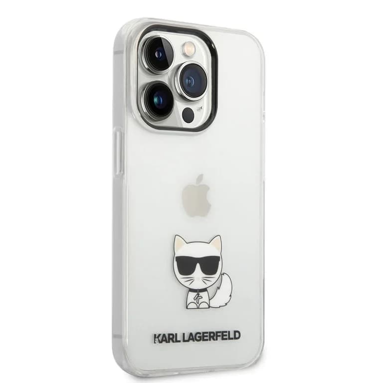 Karl Lagerfeld iPhone 14 Pro TPU Backcover | Choupette - Transparent | Stylish Protection