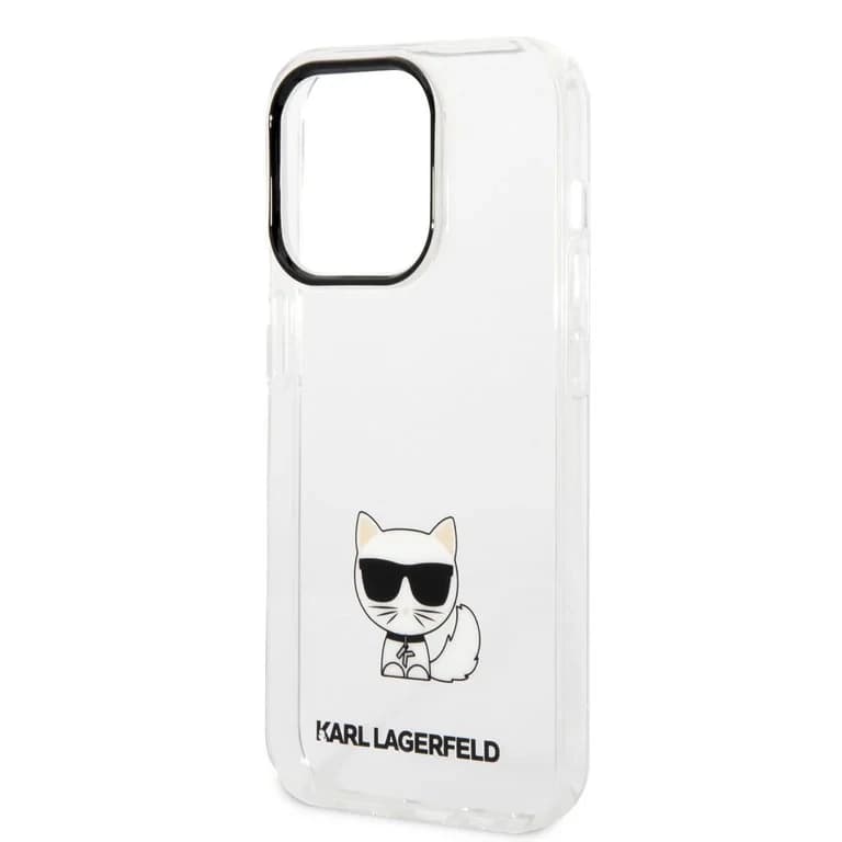 Karl Lagerfeld iPhone 14 Pro TPU Backcover | Choupette - Transparent | Stylish Protection