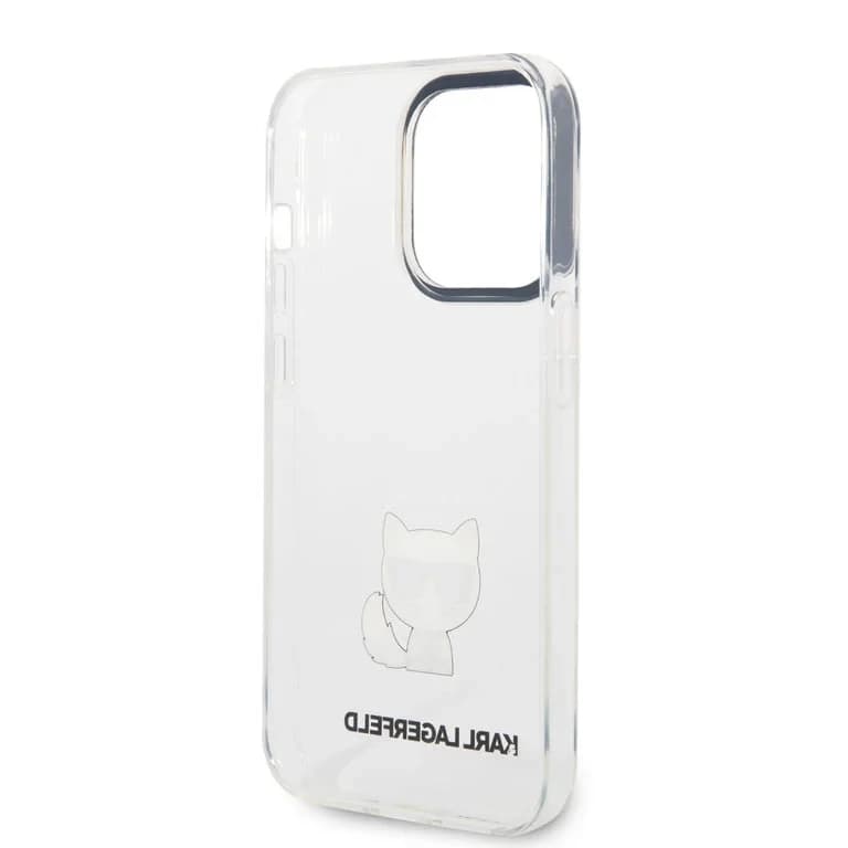 Karl Lagerfeld iPhone 14 Pro TPU Backcover | Choupette - Transparent | Stylish Protection