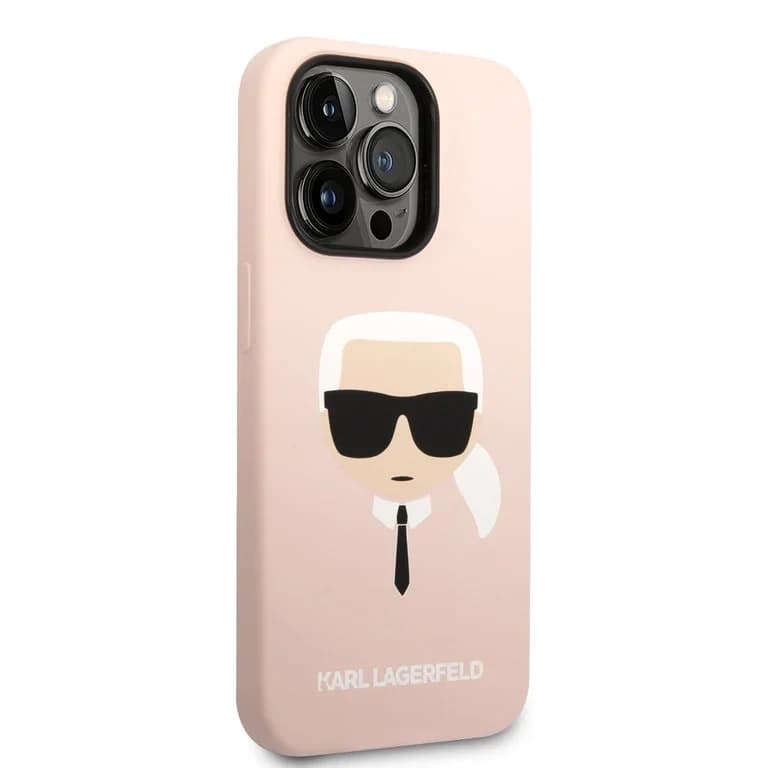 Karl Lagerfeld iPhone 14 Pro Hardcase Achtercover - Karl's Head