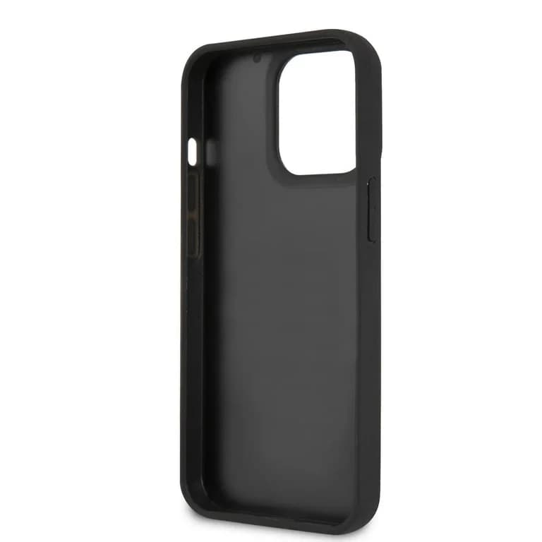 Karl Lagerfeld iPhone 14 Pro Hardcase Achtercover - 3D Rubberen Karl's Hoofd - Zwart