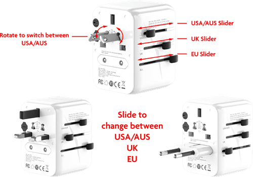 Xssive Wereldwijde Adapter XSS-TR3W - Wit