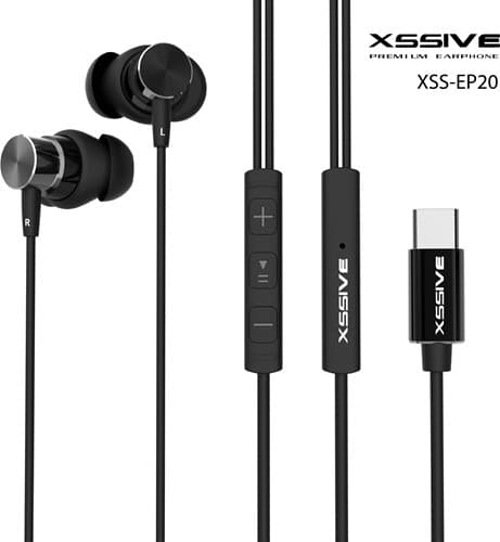 Xssive Stereo In Ear Oortelefoon voor USB-C XSS-EP20 - Zwart