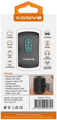 Xssive draadloze audio-ontvanger XSS-AR02 voor in de auto