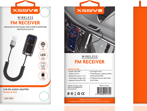 Xssive draadloze FM-ontvanger XSS-FM9