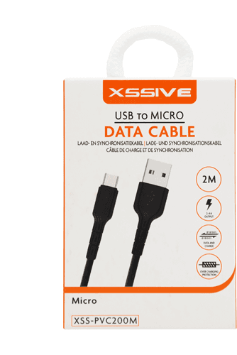 Xssive Micro-USB-kabel 2m XSS-PVC200M - Zwart