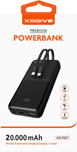 Xssive Magnetische Powerbank incl. Kabel 10.000mAh XS-PB29W - Wit