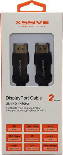 Xssive DisplayPort-kabel 2m XSS-4KDP2M - Zwart