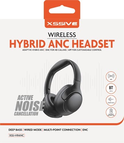 Xssive draadloze hybride ANC-headset XSS-H9ANC - zwart