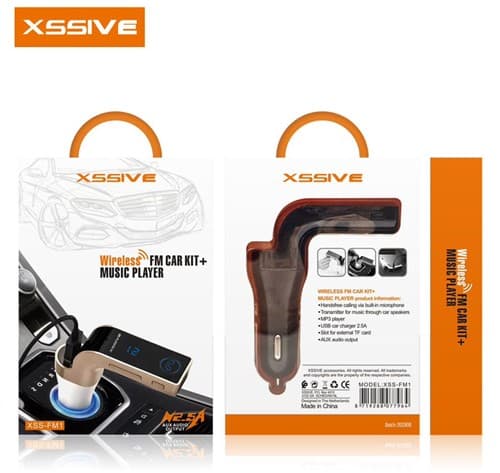 Xssive draadloze carkit-muziekspeler XSS-FM1