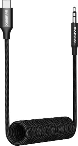 Xssive rekbare USB-C naar Aux 3,5 mm 1,5 m. XSS-C3.5SBR - Zwart