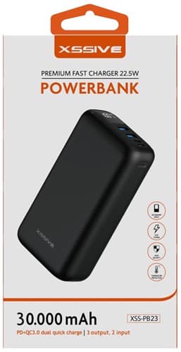 Xssive Powerbank Snelladen 30.000mAh QC/PD XSS-PB23