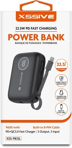 Xssive Powerbank incl. Kabel PD+QC3.0 9600mAh XSS-PB33L
