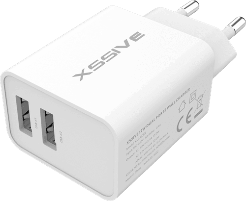 Xssive Duo USB Lader+Kabel Micro 2.1A XSS-AC54-M - Wit