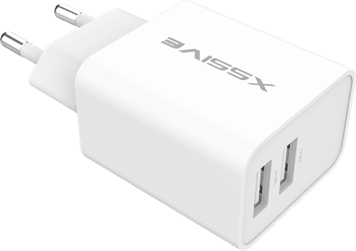 Xssive Duo USB Lader+Kabel Micro 2.1A XSS-AC54-M - Wit