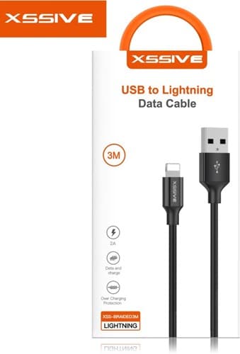 Xssive Braided USB Cable for iPhone 3m