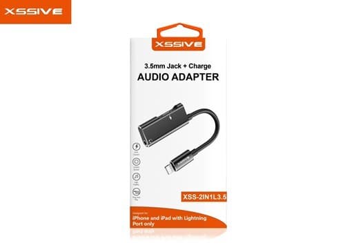 Xssive 2in1 Adapter voor iPhone XSS-2IN1L3.5 - Zwart