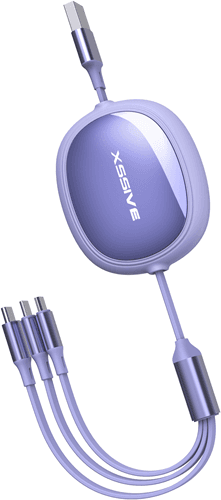 Xssive 3in1 Intrekbare Snellaadkabel XSS-3IN1DESK2B -