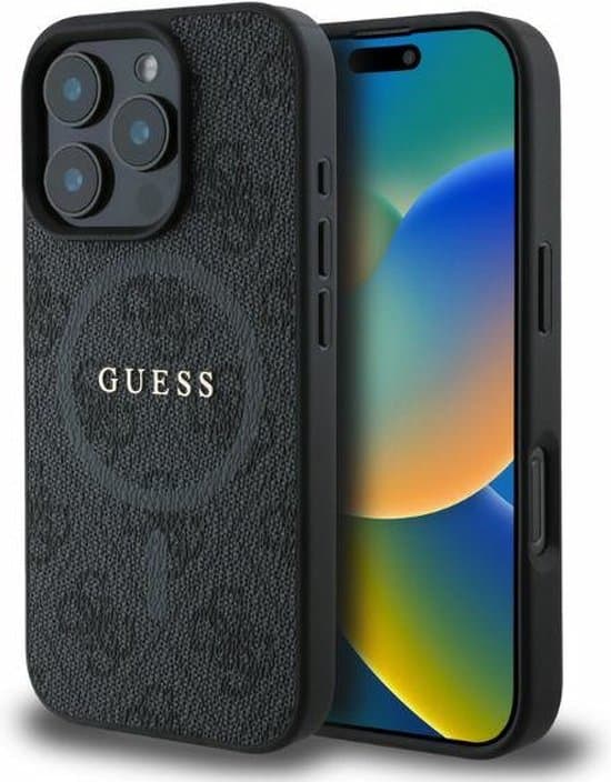 Guess iPhone 16 Pro Max Case | 4G Ring Classic Logo + MagSafe