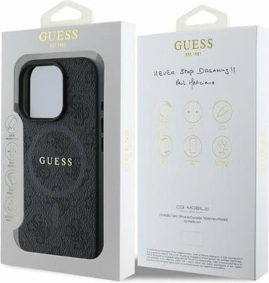 Guess iPhone 16 Pro Max Case | 4G Ring Classic Logo + MagSafe
