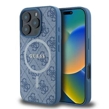 Guess iPhone 16 Pro Max Case | 4G Ring Classic Logo + MagSafe