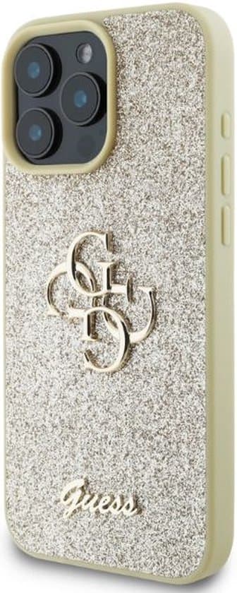 Guess iPhone 16 Pro Max Hoesje | 4G PU Hardcase met Groot Logo