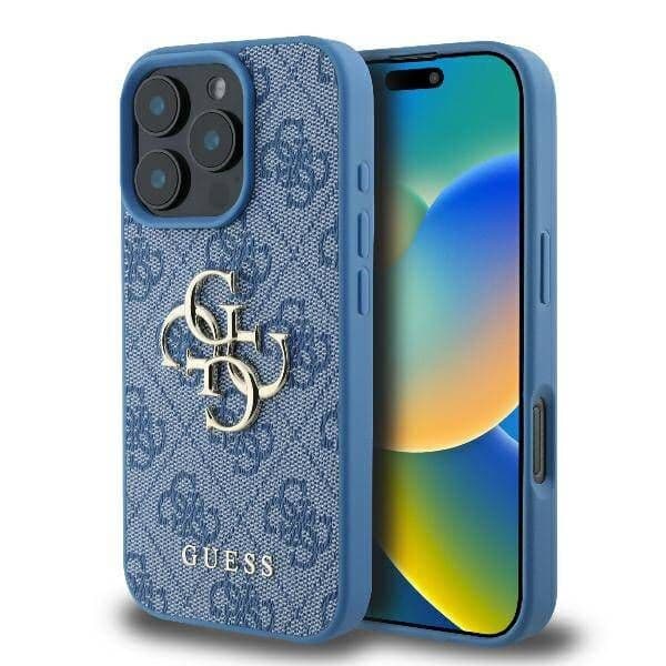 Guess iPhone 16 Pro Max Hoesje | 4G PU Hardcase met Groot Logo