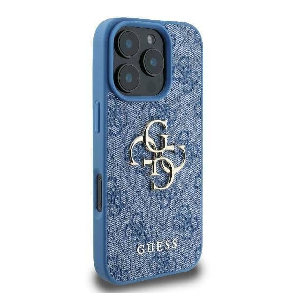Guess iPhone 16 Pro Max Hoesje | 4G PU Hardcase met Groot Logo