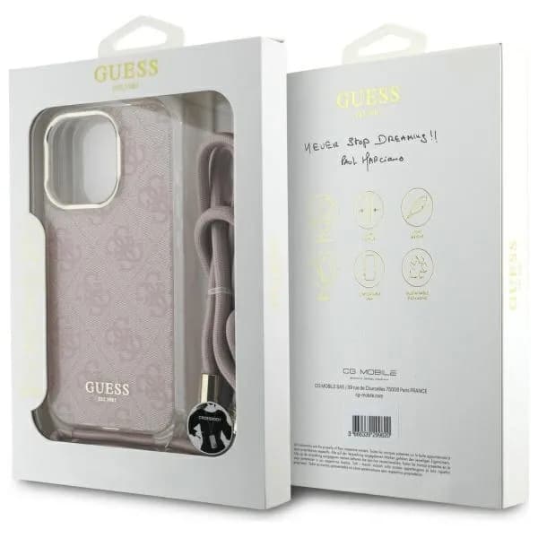 Guess iPhone 16 Pro Max Crossbody Hardcase | 4G Print & Draagkoord