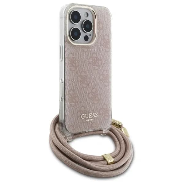 Guess iPhone 16 Pro Max Crossbody Hardcase | 4G Print & Draagkoord