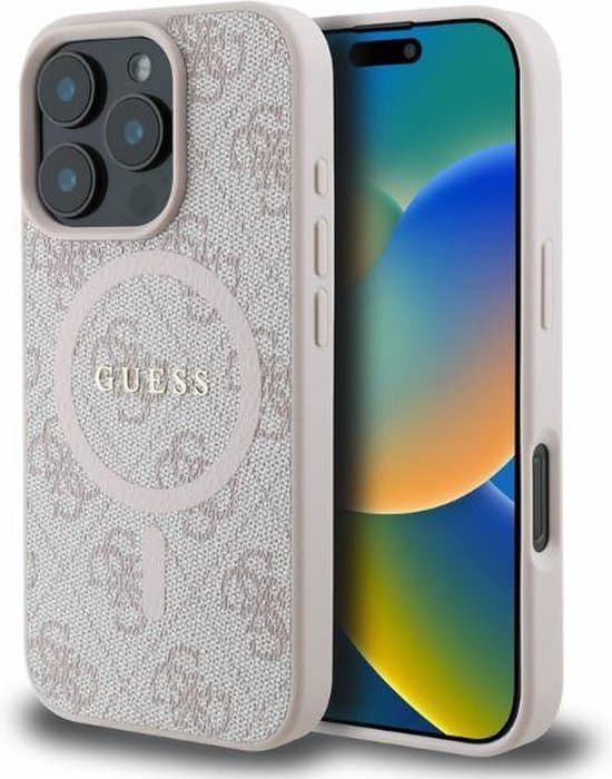 Guess iPhone 16 Pro Hoes | PU Hardcase + MagSafe