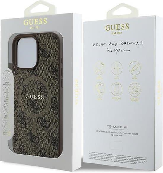 Guess iPhone 16 Pro Hoes | PU Hardcase + MagSafe