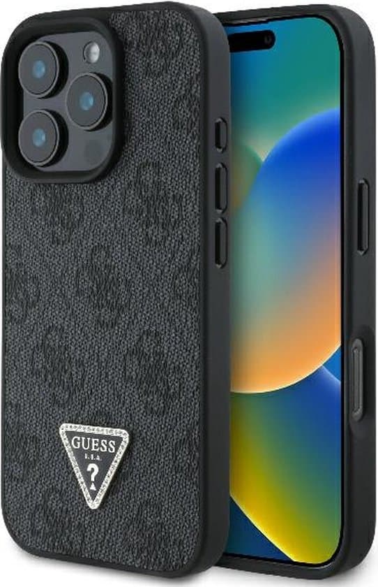 Guess iPhone 16 Pro Hoesje | PU Leer + Strass